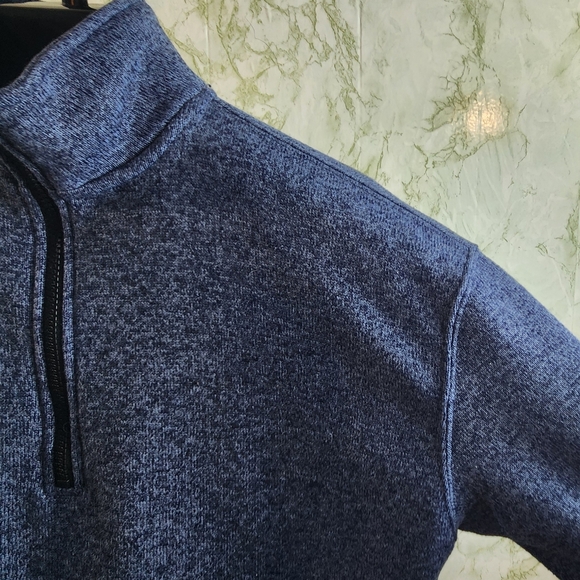 PINK Victoria's Secret Blue 1/4 Zip Top - Picture 4 of 11